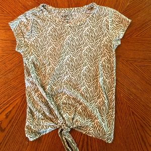 Loft cotton shirt with floral leaves